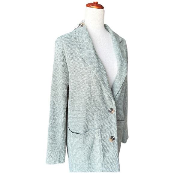 French Mauve Anthropologie Sage Textured Knit Longline Blazer Cardigan Coat S - Picture 3 of 10